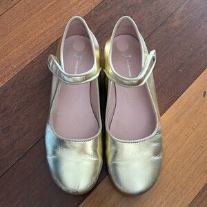 Jacadi “Danelle” gold leather Mary Janes
